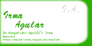 irma agular business card